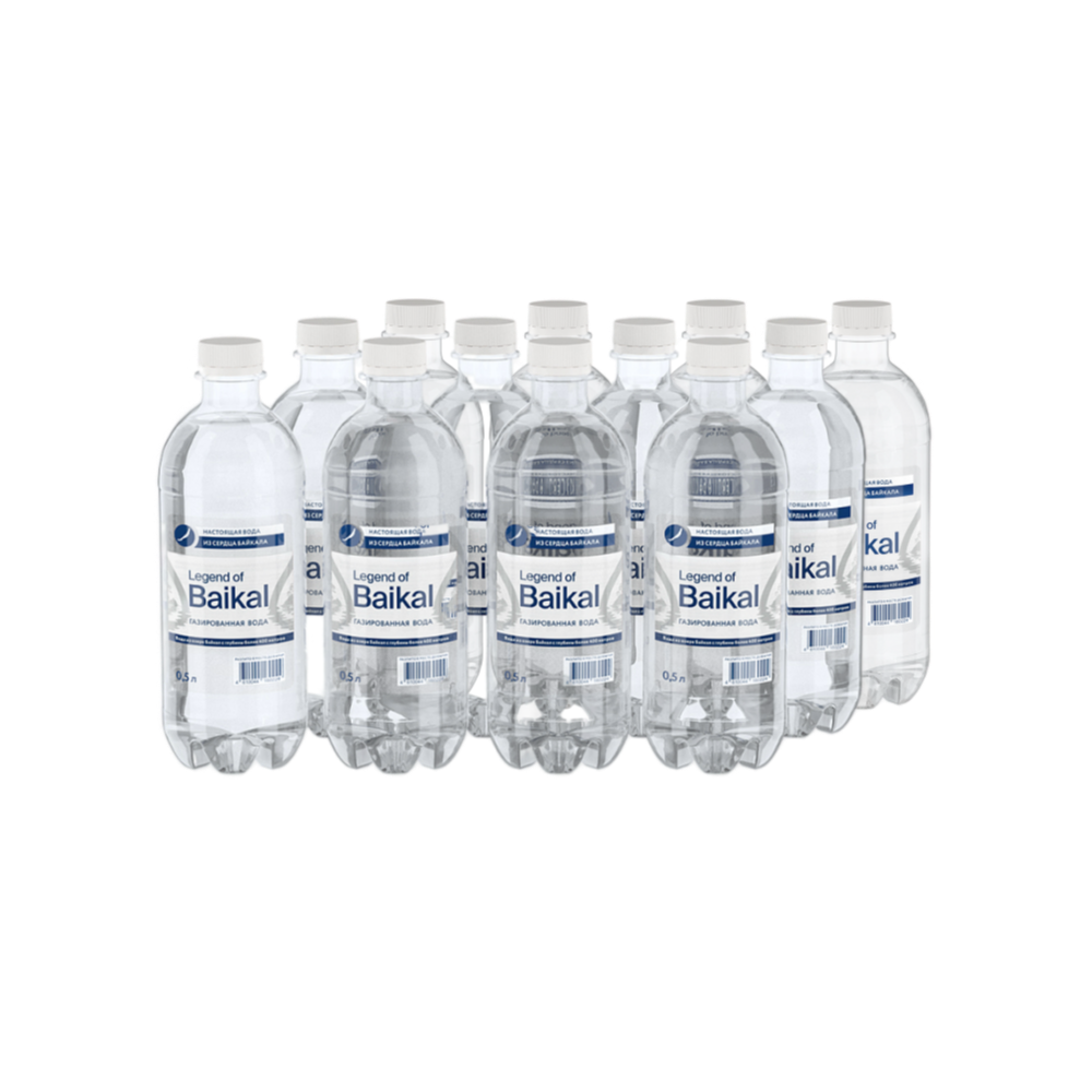 Вода питьевая «Legend of Baikal» газированная, 0,5 л, пластик