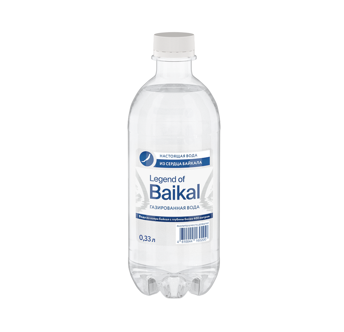Вода питьевая «Legend of Baikal», газированная, 0,33 л, пластик
