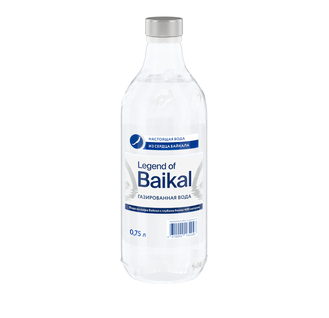 Вода питьевая «Legend of Baikal», газированная, 0,75 л, стекло