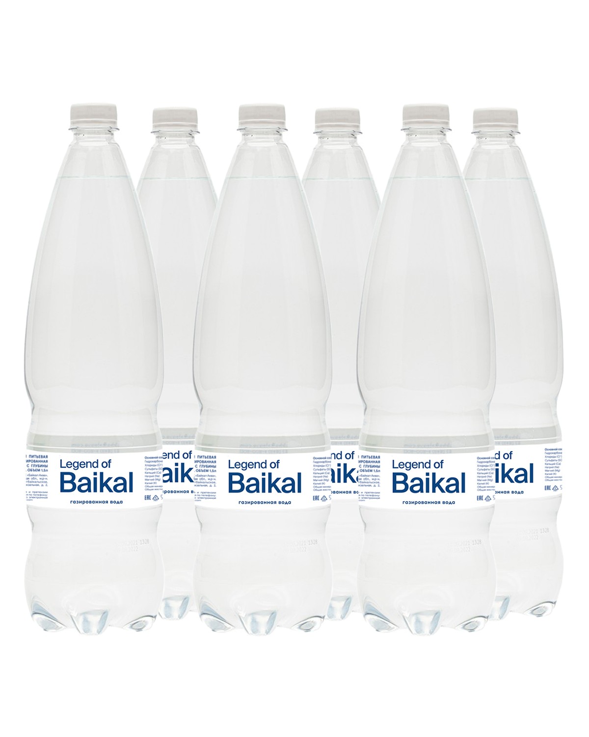 Вода питьевая «Legend of Baikal» газированная, 1,5 л, пластик (упаковка 6 шт)
