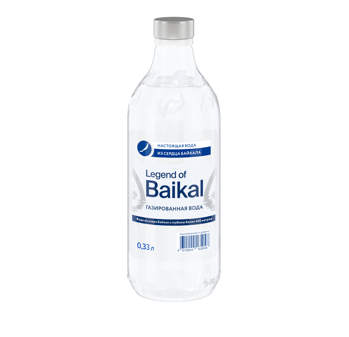Вода питьевая «Legend of Baikal» газированная 0,33 л, стекло