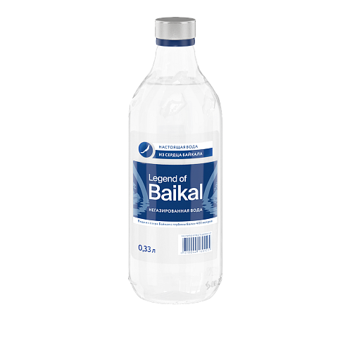 Вода питьевая «Legend of Baikal» негазированная, 0,33 л, стекло