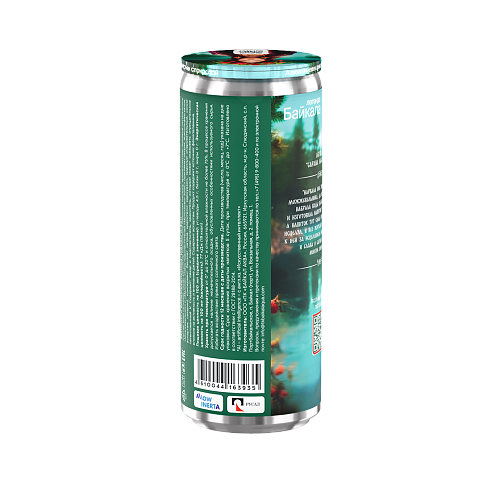 Напиток безалкогольный сильногазированный Легенда Байкала «AI» со вкусом малины и можжевельника 0,33 л