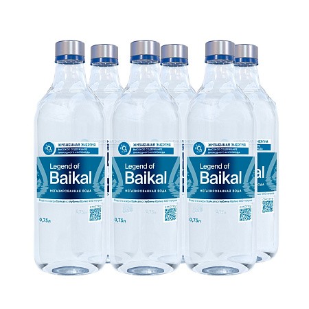 Вода питьевая «Legend of Baikal» негазированная 0,75 л, Стекло (упаковка 6 шт)