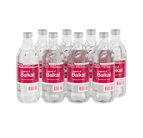 Минеральная газированная вода «Legend of Baikal ВОССТАНОВЛЕНИЕ СИЛ» c магнием и цинком 0,5 л