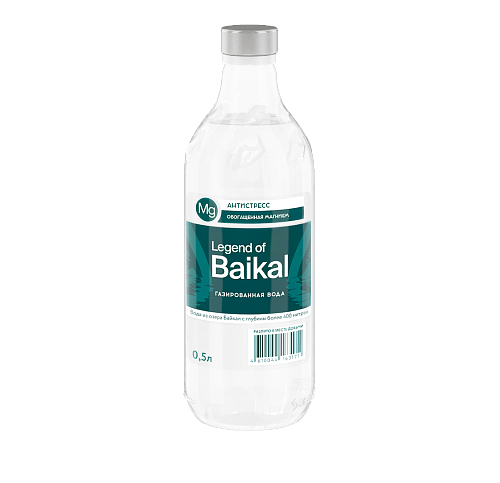 Минеральная газированная вода Legend of Baikal АНТИСТРЕСС» c Магнием 0,5 л