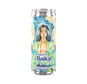 Напиток безалкогольный сильногазированный Legend of Baikal plus со вкусом «Хвоя» 0,33 л
