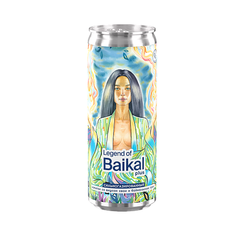 Напиток безалкогольный сильногазированный Legend of Baikal plus со вкусом «Хвоя» 0,33 л