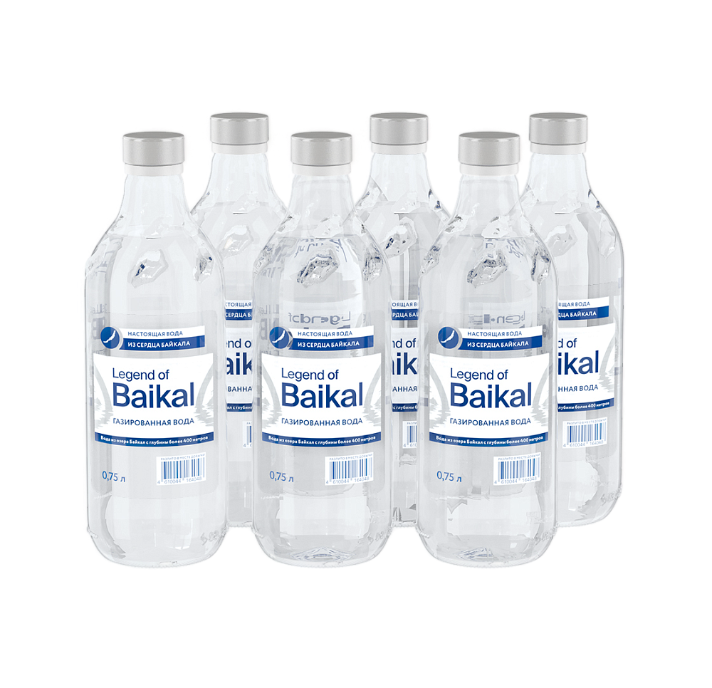 Вода питьевая «Legend of Baikal», газированная, 0,75 л, стекло