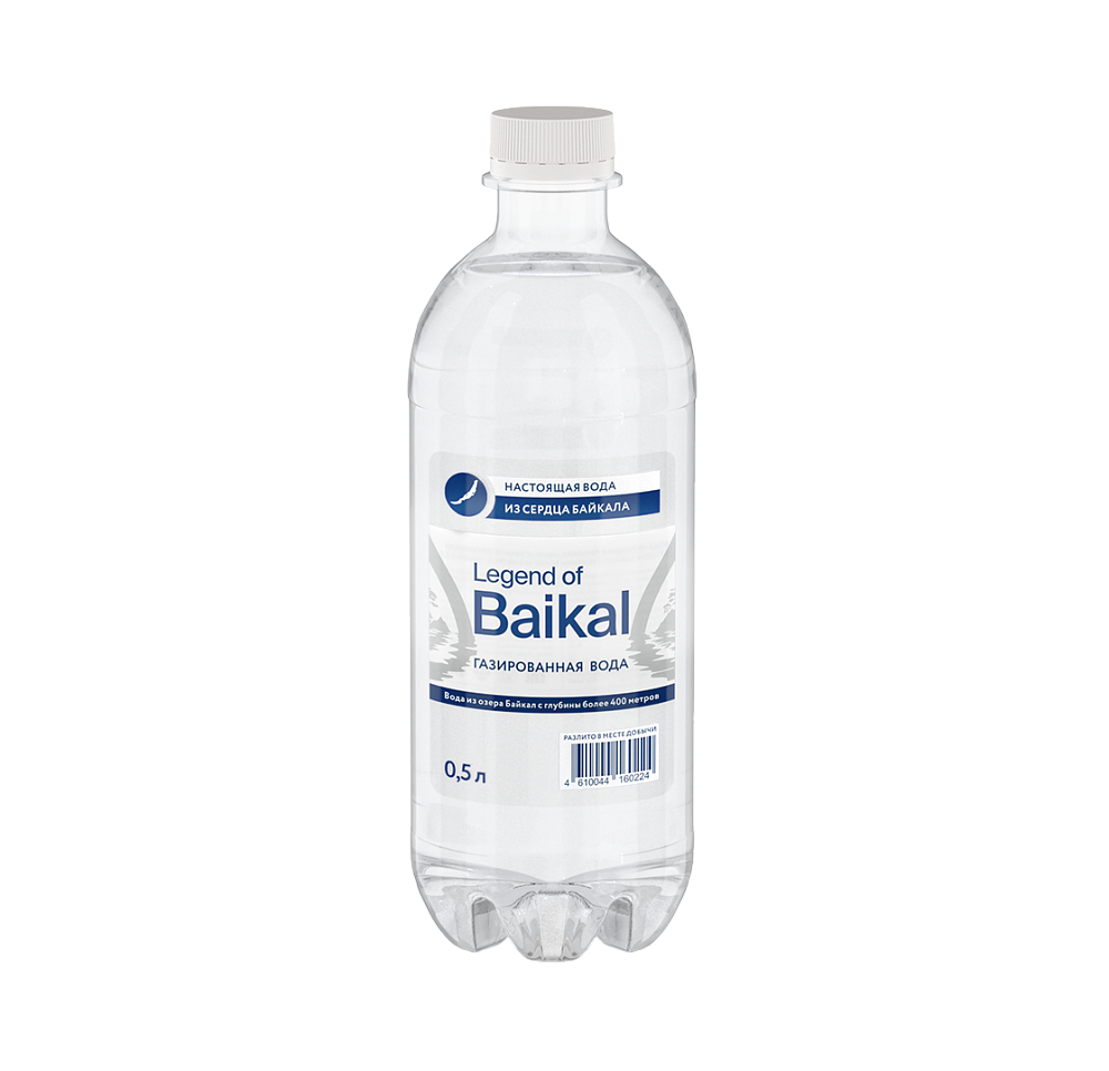 Вода питьевая «Legend of Baikal» газированная, 0,5 л, пластик