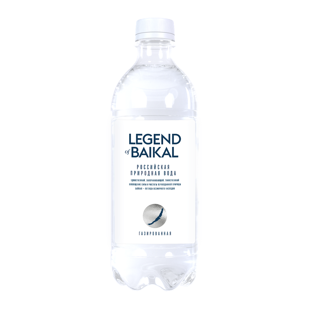 Вода питьевая «Legend of Baikal» газированная, 0,5 л, пластик