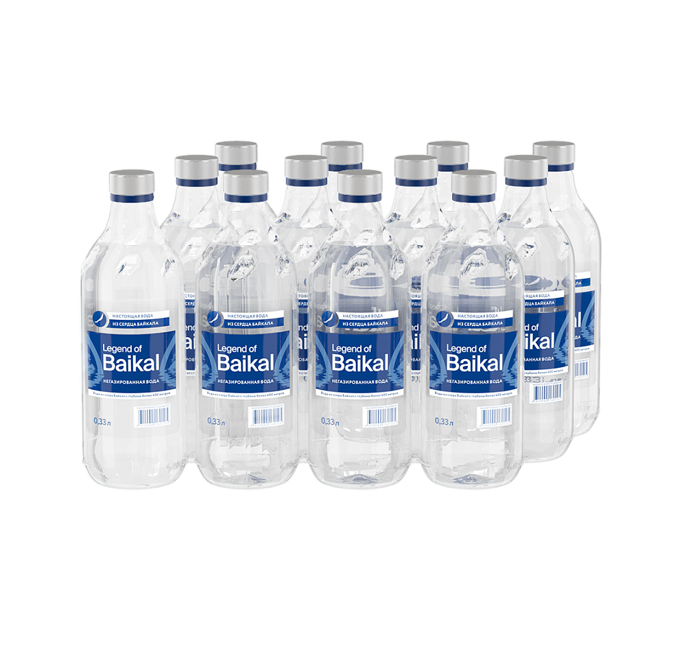 Вода питьевая «Legend of Baikal» негазированная, 0,33 л, стекло
