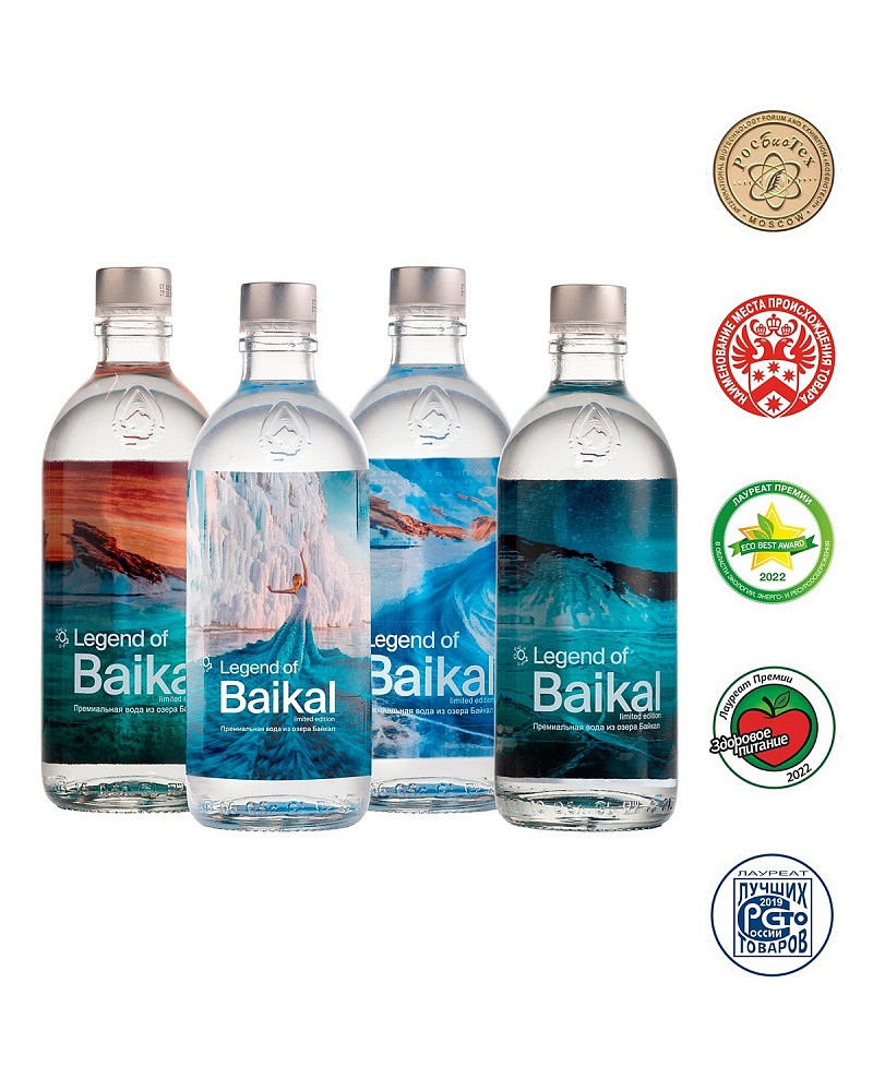 Вода питьевая «Legend of Baikal Limited Edition» негазированная 0,5 л,  стекло (упаковка 9 шт)