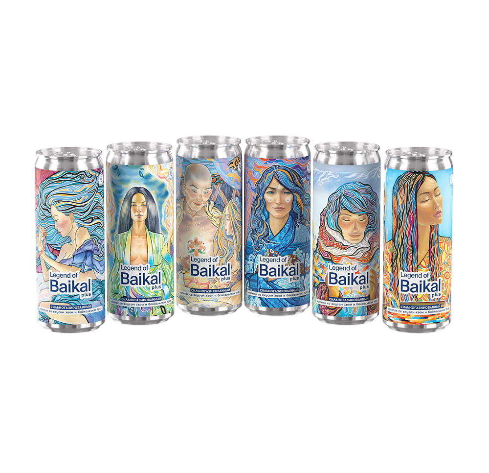 Напиток безалкогольный сильногазированный Legend of Baikal plus со вкусом «Хвоя» 0,33 л