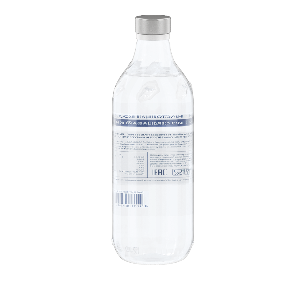 Вода питьевая «Legend of Baikal» газированная 0,33 л, стекло