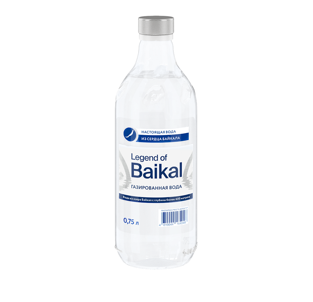 Вода питьевая «Legend of Baikal», газированная, 0,75 л, стекло