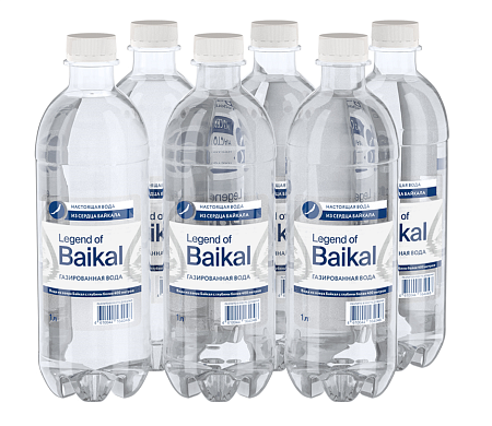  Вода питьевая «Legend of Baikal» газированная, 1 л, пластик (упаковка 6 шт)