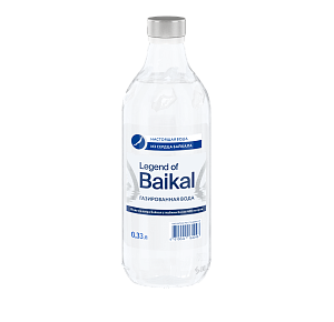 Вода питьевая «Legend of Baikal» газированная 0,33 л, стекло
