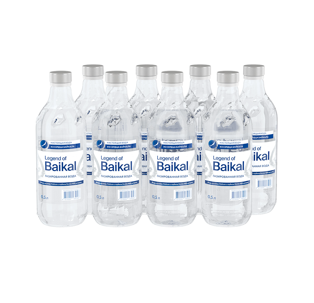 Вода питьевая «Legend of Baikal» газированная, 0,5 л, стекло