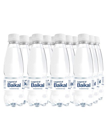 Вода питьевая «Legend of Baikal», газированная, 0,33 л, пластик (упаковка 12 шт)
