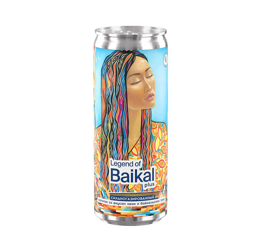 Напиток безалкогольный сильногазированный Legend of Baikal plus со вкусом «Хвоя» 0,33 л