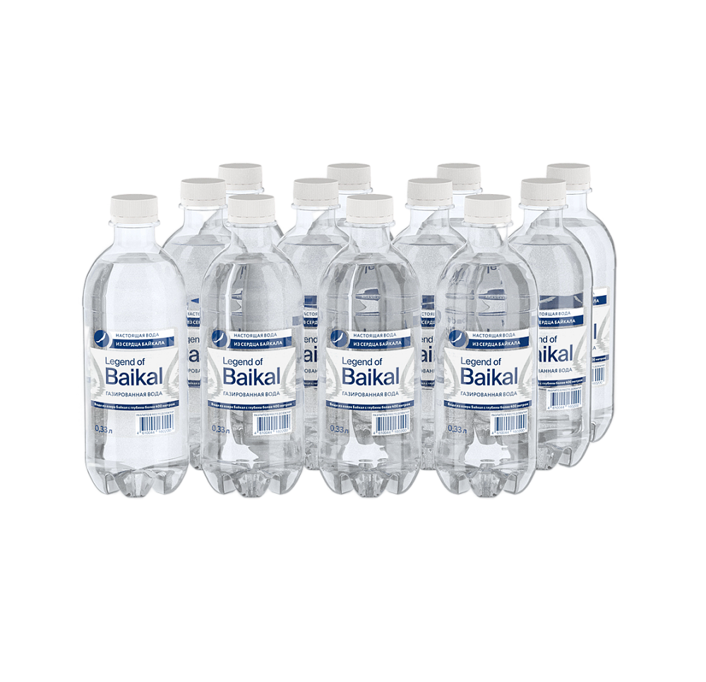 Вода питьевая «Legend of Baikal», газированная, 0,33 л, пластик