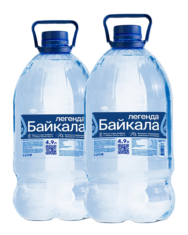 Вода питьевая «Легенда Байкала» негазированная 4,9 л, пластик