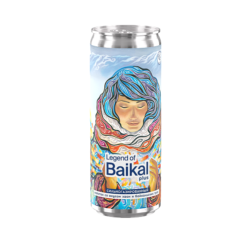 Напиток безалкогольный сильногазированный Legend of Baikal plus со вкусом «Хвоя» 0,33 л